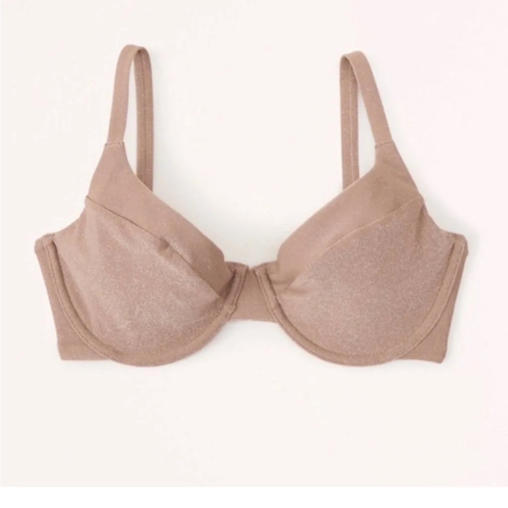 Abercrombie & Fitch Shimmer Bikini Top Curve Love NWT